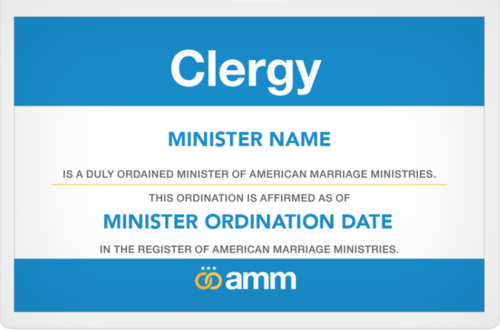 AMM Minister Clergy Badge Product Image