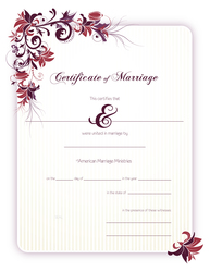 Personalized 'Floral' Marriage Certificate