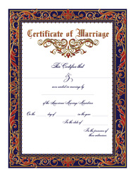 Personalized 'Traditional' Marriage Certificate 