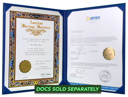 AMM Royal Blue Certificate Holder