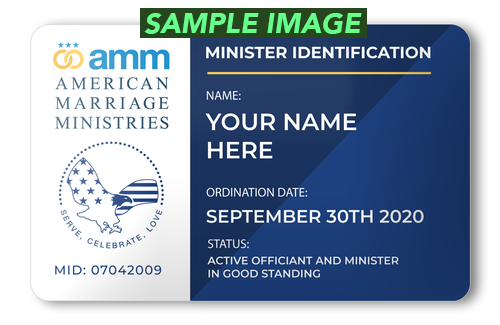 AMM Minister Wallet ID Card Front