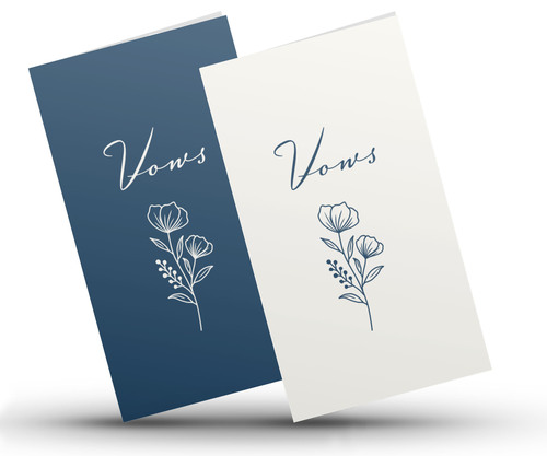 AMM Elegant Wedding Vow Booklet Front