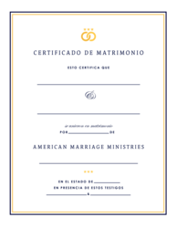 Certificado de Matrimonio con Firma de AMM