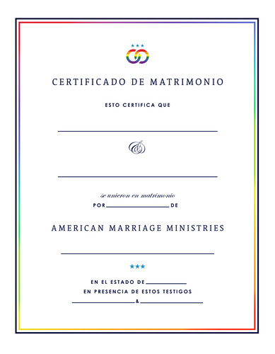 Arcoíris con Firma de AMM, Certificado Personalizado 