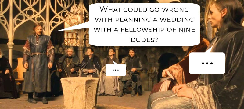 Lord of the Rings Wedding Checklist